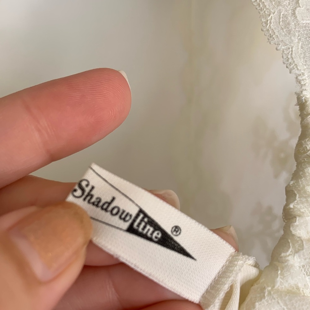 Vintage shadowline ivory bridal nightgown pearls and lace coquette small - Picture 5 of 7